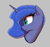 Size: 307x291 | Tagged: safe, artist:thebatfang, princess luna, alicorn, pony, aggie.io, female, lowres, mare, simple background, smiling