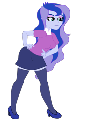 Size: 2300x3115 | Tagged: safe, artist:gmaplay, imported from derpibooru, princess luna, equestria girls, hand on hip, seductive, seductive pose, simple background, solo, transparent background, vice principal luna