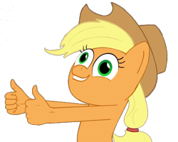 Size: 720x576 | Tagged: safe, artist:piemations, edit, imported from derpibooru, applejack, earth pony, pony, friendship is violence, approval, approved, background removed, kek, not a vector, parody, simple background, suddenly hands, thumbs up, top kek, transparent background