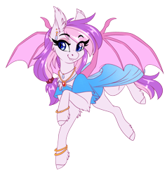 Size: 2298x2410 | Tagged: safe, artist:silkensaddle, imported from derpibooru, oc, oc only, oc:malina, bat pony, pony, clothes, jewelry, necklace, simple background, solo, transparent background