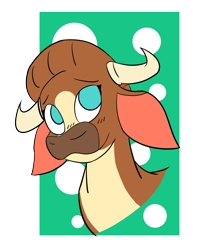 Size: 2416x3048 | Tagged: safe, artist:jsacos, imported from derpibooru, cow, them's fightin' herds, bust, community related, female, madison (tfh), simple background, smiling, solo, transparent background