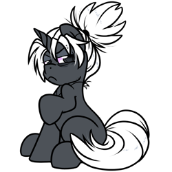 Size: 1000x1000 | Tagged: safe, artist:paperbagpony, imported from derpibooru, oc, oc:ayreon, unicorn, bags under eyes, ear piercing, horn, piercing, simple background, transparent background, unicorn oc