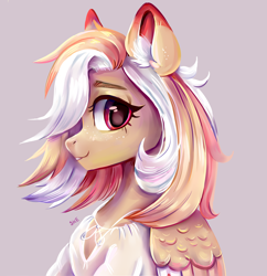 Size: 3200x3301 | Tagged: safe, artist:ske, imported from derpibooru, oc, oc only, pegasus, pony, bust, portrait, request, requested art, solo