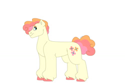 Size: 1280x854 | Tagged: safe, artist:itstechtock, imported from derpibooru, oc, oc:candied rose, earth pony, pony, female, mare, parent:luckette, simple background, solo, white background