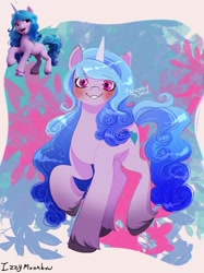 Size: 1024x1366 | Tagged: safe, artist:sjmarts, imported from derpibooru, izzy moonbow, pony, unicorn, blushing, female, g5, solo