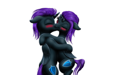 Size: 2575x1591 | Tagged: safe, artist:vasillium, imported from derpibooru, oc, oc:nox (rule 63), oc:nyx, alicorn, pony, alicorn oc, duo, female, heart, horn, kiss on the lips, kissing, male, oc x oc, r63 paradox, rule 63, self paradox, selfcest, shipping, simple background, straight, transparent background, wings