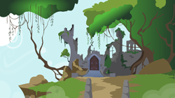 Size: 3268x1834 | Tagged: safe, artist:evilbob0, imported from derpibooru, background, castle of the royal pony sisters, day, no pony, old castle ruins, scenery