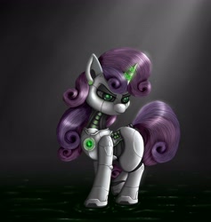 Size: 3443x3635 | Tagged: safe, artist:rameslack, imported from derpibooru, sweetie belle, pony, robot, robot pony, unicorn, solo, sweetie bot