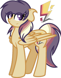 Size: 829x1061 | Tagged: safe, artist:gallantserver, imported from derpibooru, oc, pegasus, female, mare, offspring, parent:quibble pants, parent:rainbow dash, parents:quibbledash, simple background, solo, transparent background