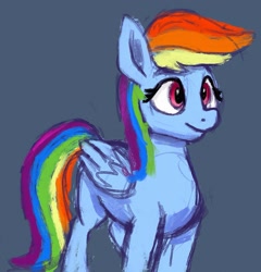 Size: 1579x1643 | Tagged: safe, artist:dummyhorse, imported from derpibooru, rainbow dash, pegasus, pony, female, solo, solo female, standing