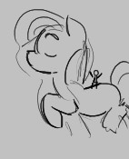 Size: 142x175 | Tagged: safe, oc, oc:anon, earth pony, pony, aggie.io, eyes closed, female, lowres, macro, mare, monochrome, simple background, smiling, walking, wip