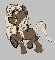 Size: 180x196 | Tagged: safe, oc, oc:anon, earth pony, pony, aggie.io, eyes closed, female, lowres, macro, mare, simple background, smiling, walking
