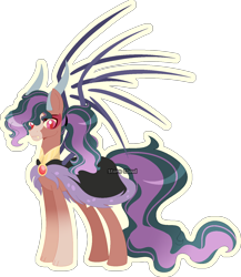 Size: 1304x1500 | Tagged: safe, artist:stormcloud-yt, imported from derpibooru, oc, oc only, hybrid, pony, base used, clothes, interspecies offspring, offspring, parent:discord, parent:princess celestia, parents:dislestia, simple background, transparent background