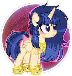 Size: 1010x1067 | Tagged: safe, artist:stormcloud-yt, imported from derpibooru, oc, oc only, alicorn, pony, base used, ear piercing, female, hoof shoes, mare, offspring, parent:flash sentry, parent:twilight sparkle, parents:flashlight, peytral, piercing, simple background, solo, transparent background
