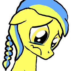 Size: 513x507 | Tagged: safe, artist:lekonar13, imported from derpibooru, oc, oc only, oc:ukraine, earth pony, pony, crying, current events, female, mare, nation ponies, ponified, sad, simple background, transparent background, ukraine