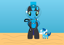 Size: 15501x10901 | Tagged: safe, artist:sonicstreak5344, imported from derpibooru, oc, pegasus, pony, unicorn, air bubble, bubble, crossover, fakemon, helmet, lama scuba gear, male, pegasus oc, pokémon, sand, scuba diving, scuba gear, sonic the hedgehog, sonic the hedgehog (series), stallion, stallion oc, starter pokemon, underwater, water type, wetsuit