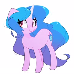 Size: 2163x2229 | Tagged: safe, artist:kindakismet, imported from derpibooru, izzy moonbow, pony, unicorn, female, g5, mare, simple background, smiling, solo, white background