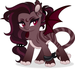 Size: 5083x4652 | Tagged: safe, artist:cirillaq, imported from derpibooru, oc, oc:cocoa, bat pony, pony, absurd resolution, female, mare, paws, simple background, solo, transparent background
