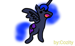 Size: 1920x1200 | Tagged: safe, artist:cozity, imported from ponybooru, nightmare moon, alicorn, pony, ethereal mane, female, horn, mare, open mouth, simple background, solo, spread wings, transparent background, wings