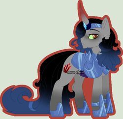 Size: 584x566 | Tagged: safe, artist:stormcloud-yt, imported from derpibooru, king sombra, pony, unicorn, armor, base used, hoof shoes, male, redesign, simple background, solo, stallion