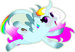 Size: 5063x3505 | Tagged: safe, artist:stormcloud-yt, imported from derpibooru, oc, oc only, alicorn, pony, alicorn oc, base used, colored wings, eyelashes, horn, simple background, smiling, transparent background, two toned wings, wings
