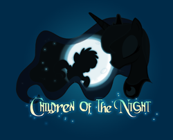 Size: 732x591 | Tagged: safe, artist:lionheartcartoon, imported from derpibooru, princess luna, alicorn, pony, children of the night, female, filly, foal, full moon, moon