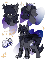 Size: 1277x1700 | Tagged: safe, artist:star-theft, imported from derpibooru, oc, oc only, bat pony, pony, chest fluff, ear fluff, simple background, solo, transparent background