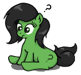 Size: 160x150 | Tagged: safe, artist:eels, imported from derpibooru, oc, oc only, oc:filly anon, earth pony, pony, earth pony oc, female, filly, question mark, simple background, solo, transparent background