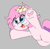 Size: 478x472 | Tagged: safe, artist:hattsy, artist:parfait, oc, oc only, oc:kayla, earth pony, pony, aggie.io, female, filly, imminent hugs, mare, open mouth, outstretched arms, simple background, smiling