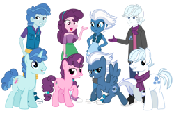 Size: 1095x730 | Tagged: safe, artist:media1997, imported from twibooru, double diamond, night glider, party favor, sugar belle, earth pony, pegasus, unicorn, equestria girls, image, png, solo