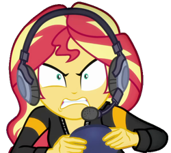 Size: 493x441 | Tagged: safe, artist:marcoequestrian98, edit, edited screencap, imported from derpibooru, screencap, sunset shimmer, equestria girls, equestria girls series, game stream, spoiler:eqg series (season 2), background removed, controller, female, gamer sunset, not a vector, psycho gamer sunset, simple background, solo, tell me what you need, transparent background