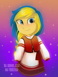 Size: 768x1024 | Tagged: safe, artist:twiliysa, imported from derpibooru, oc, oc:ukraine, pony, equestria girls, clothes, dress, equestria girls-ified, female, nation ponies, solo, ukraine