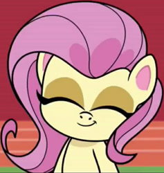 Size: 1920x2024 | Tagged: safe, imported from derpibooru, screencap, fluttershy, pegasus, pony, my little pony: pony life, the great divide, cropped, cute, eyes closed, female, g4.5, mare, shyabetes, smiling, solo