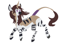 Size: 1754x1240 | Tagged: safe, artist:liechisenshi, imported from derpibooru, oc, oc only, okapi, pony, unicorn, chibi, commission, cute, lineless, simple background, slim, solo, thin, transparent background, your character here