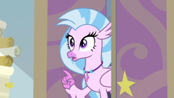 Size: 1280x720 | Tagged: safe, imported from derpibooru, screencap, silverstream, classical hippogriff, hippogriff, season 9, student counsel, spoiler:s09, female, i have several questions, surprised