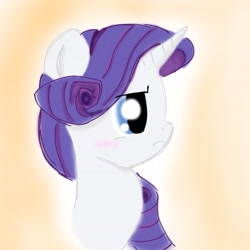 Size: 4096x4096 | Tagged: safe, artist:tiga mega, imported from derpibooru, rarity, pony, unicorn, bust, female, frown, horn, mare, portrait, side view, solo