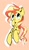 Size: 540x940 | Tagged: safe, artist:pnpn_721, imported from derpibooru, sunset shimmer, pony, unicorn, equestria girls, cute, female, full body, hoof over mouth, hooves, mare, orange background, shimmerbetes, simple background, solo, tail, two toned mane, two toned tail
