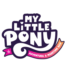 Size: 8000x8000 | Tagged: safe, imported from derpibooru, 2d, absurd resolution, food, g5, heart, italian, italy, logo, my little pony logo, my little pony: a maretime bay adventure, my little pony: a maretime bay adventure logo, my little pony: a new generation logo, no pony, official, orange, pink, ribbon, simple background, spanish text, stars, transparent background