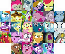 Size: 720x600 | Tagged: safe, imported from derpibooru, screencap, apple bloom, applejack, big macintosh, braeburn, diamond tiara, discord, fancypants, fashion plate, fluttershy, lemon hearts, pinkie pie, rainbow dash, rarity, spike, starlight glimmer, twilight sparkle, alicorn, amending fences, appleoosa's most wanted, bloom and gloom, brotherhooves social, canterlot boutique, castle sweet castle, crusaders of the lost mark, do princesses dream of magic sheep, hearthbreakers, made in manehattan, make new friends but keep discord, party pooped, princess spike (episode), rarity investigates, scare master, season 5, slice of life (episode), tanks for the memories, the cutie map, the cutie re-mark, the hooffields and mccolts, the lost treasure of griffonstone, the mane attraction, the one where pinkie pie knows, what about discord?, arin hanson face, caption, do i look angry, exploitable meme, face, faic, flaskhead hearts, flutterscream, food, hayburn, i didn't listen, i'm pancake, image macro, mane six, meme, pancakes, puffy cheeks, s5 starlight, text, tongue out, twilight sparkle (alicorn), winnie the pink