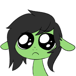 Size: 3000x3000 | Tagged: safe, artist:fannytastical, oc, oc only, oc:filly anon, earth pony, pony, bust, earth pony oc, eyebrows, eyebrows visible through hair, female, filly, floppy ears, looking at you, pleading, sad, simple background, solo, transparent background