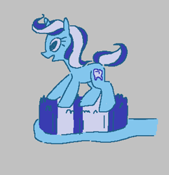 Size: 339x352 | Tagged: safe, minuette, pony, unicorn, aggie.io, female, lowres, mare, open mouth, simple background, smiling, toothbrush