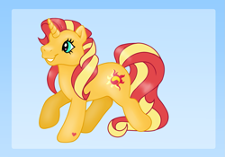 Size: 1857x1303 | Tagged: safe, artist:islomanian, imported from derpibooru, sunset shimmer, pony, unicorn, equestria girls, base used, female, g3, g4, g4 to g3, generation leap, mare, simple background, solo