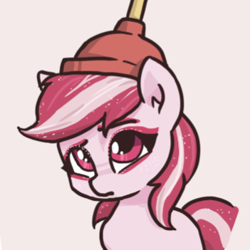 Size: 351x351 | Tagged: safe, artist:plunger, imported from derpibooru, sugar moonlight, earth pony, pony, confused, ear fluff, ears, eyebrows, eyeshadow, female, g5, looking up, makeup, mare, my little pony: a new generation, plunger, ponybooru import, raised eyebrow, simple background, solo, white background