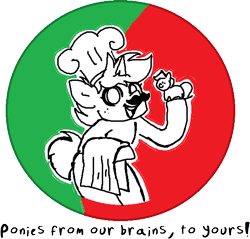 Size: 550x526 | Tagged: safe, artist:nootaz, imported from derpibooru, oc, oc only, oc:nootaz, pony, unicorn, chef's hat, facial hair, hat, holding a pony, looking at you, moustache, simple background, smiling, smiling at you, solo, transparent background