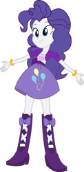 Size: 827x1698 | Tagged: safe, artist:iamsheila, imported from derpibooru, pinkie pie, rarity, equestria girls, boots, clothes, high heel boots, palette swap, recolor, shirt, shoes, simple background, skirt, solo, transparent background