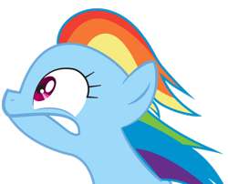 Size: 2727x2200 | Tagged: safe, artist:gusteaureeze, imported from derpibooru, rainbow dash, pegasus, pony, bust, female, high res, mare, panic, simple background, solo, transparent background, vector