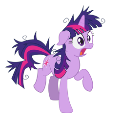 Size: 2449x2449 | Tagged: safe, artist:gusteaureeze, imported from derpibooru, twilight sparkle, pony, unicorn, lesson zero, season 2, female, high res, mare, messy mane, open mouth, simple background, solo, transparent background, unicorn twilight, vector