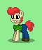 Size: 60x71 | Tagged: safe, artist:dematrix, imported from derpibooru, earth pony, pony, pony town, clothes, green background, growtopia, male, pixel art, ponified, simple background, smiling, solo, stallion