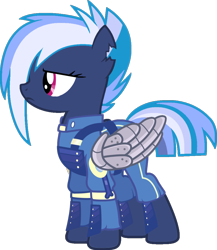 Size: 888x1024 | Tagged: safe, artist:foxyfell1337, imported from derpibooru, rainbow dash, original species, pony, alternate timeline, apocalypse dash, crystal war timeline, simple background, solo, torn ear, transparent background, umbra pony