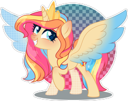 Size: 2993x2354 | Tagged: safe, artist:mint-light, artist:stormcloud-yt, imported from derpibooru, oc, oc only, alicorn, pony, alicorn oc, base used, eyelashes, female, grin, horn, jewelry, mare, simple background, smiling, solo, tiara, transparent background, wings